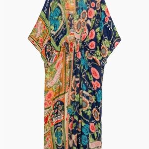 Agua Bendita Multicolor Floral Swim Coverup NEW WITH TAGS